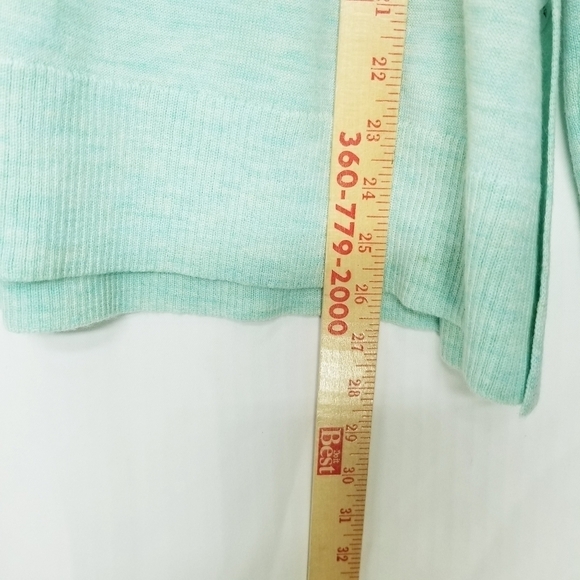 Eileen Fisher NWOT  Merino Wool Mint Knit Side Slits Size Medium - Picture 7 of 9
